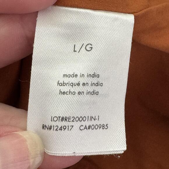 We Wore What Shorts Womens Large Brown High Waist Pleated Cotton Pockets Zipper - Picture 6 of 12